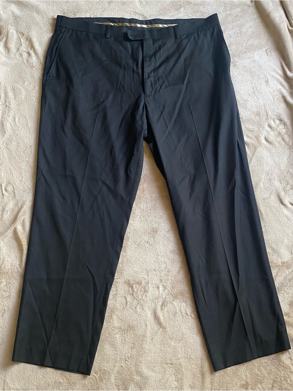 Axist Men's Black Flat-Front Dress Pants
